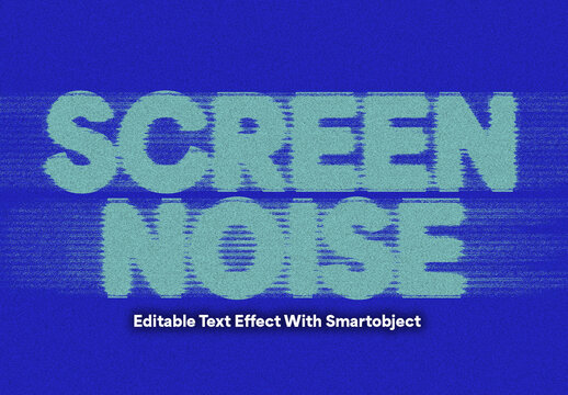 Screen Noise Text Effect Template