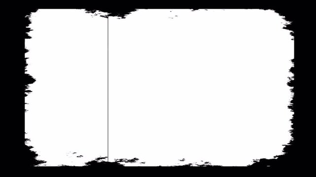 Vintage super 8 mm film frame with scratches. Retro template. Opacity or screen mode usage for overlay your video. 4k animation with alpha channel