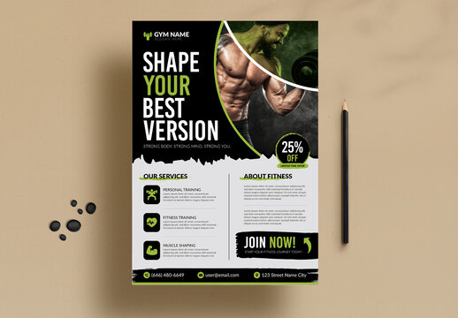 Fitness Poster Template Layout