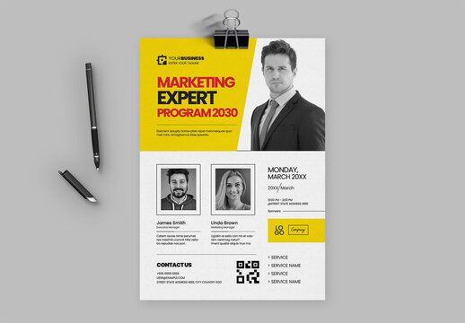 Marketing Workshop Flyer Template Design