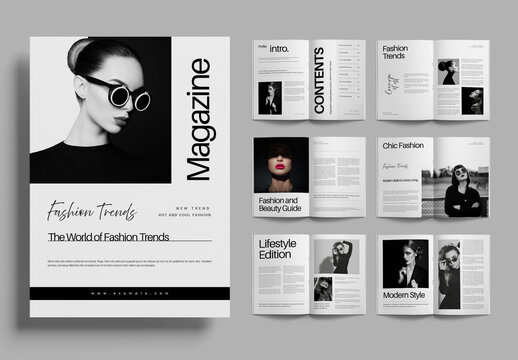 Minimal Fashion Magazine Layout Template