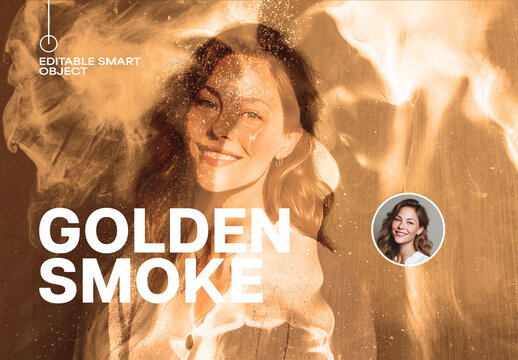 Golden Smoke Photo Effect