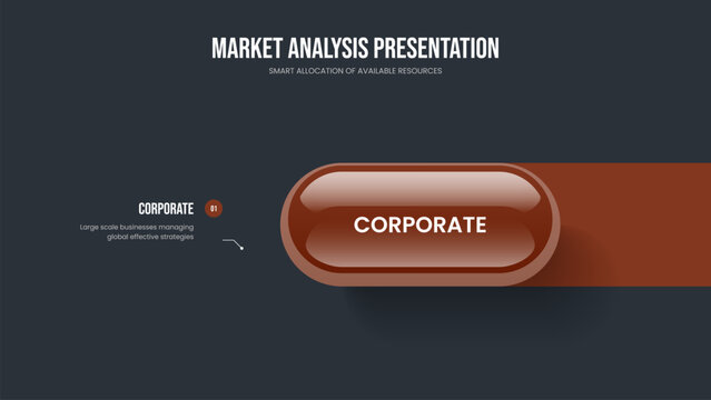 Enterprise Overview 1 Element Diagram Frame Layout. Corporate Analysis Slideshow Template Vector Illustration. Business Plan One Option Infographic Presentation Design.