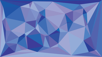 Fototapeta premium Creative blue low poly geometric background with abstract triangular shapes and cool colors