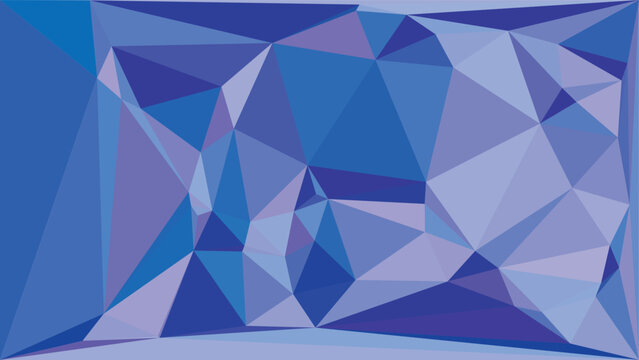 Blue and violet geometric low poly background with abstract triangular mosaic pattern design
