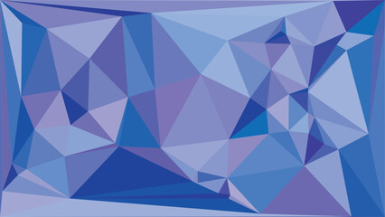 Obraz premium Dynamic blue geometric low poly background with abstract triangular shapes and soft lighting