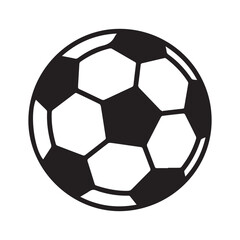 Naklejka premium Soccer football ball vector illustration isolated on white background. Minimalist flat sports icon design.