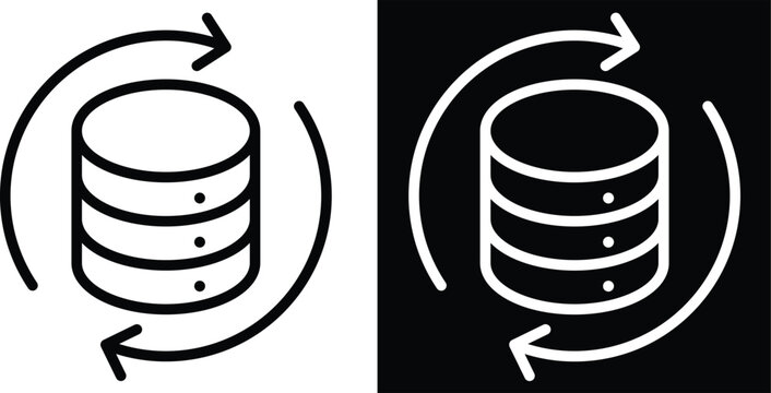 sync Two-tone version in black and white background