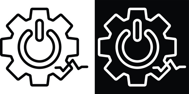 initialize Two-tone version in black and white background