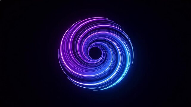 Neon spiral light pattern