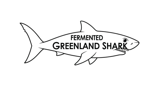 Fermented Greenland Shark Illustration.