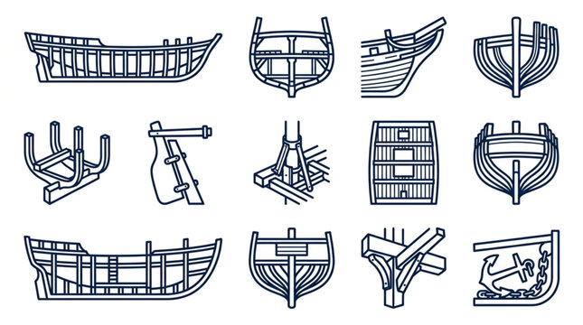 Historical Ship and Boat Construction Elements