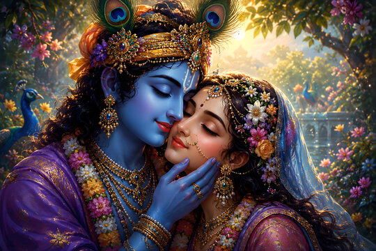 Radha Krishna Full hd photo ai genrated 