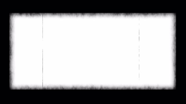 Vintage super 8 mm film frame with scratches. Retro template. Opacity or screen mode usage for overlay your video. 4k animation with alpha channel