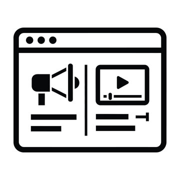 Web browser video player interface icon