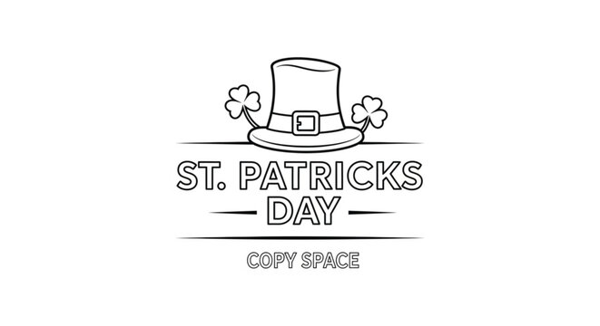 St Patricks Day Hat Illustration Design.
