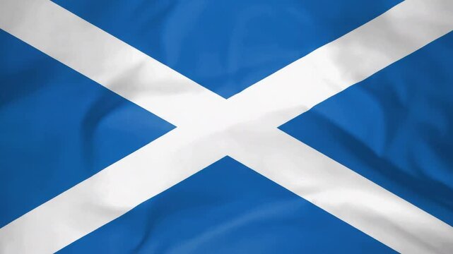 Waving flag of scotland flag waving texture animation seamless loop 4k background video
