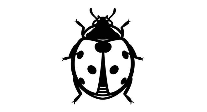 Black ladybug silhouette
