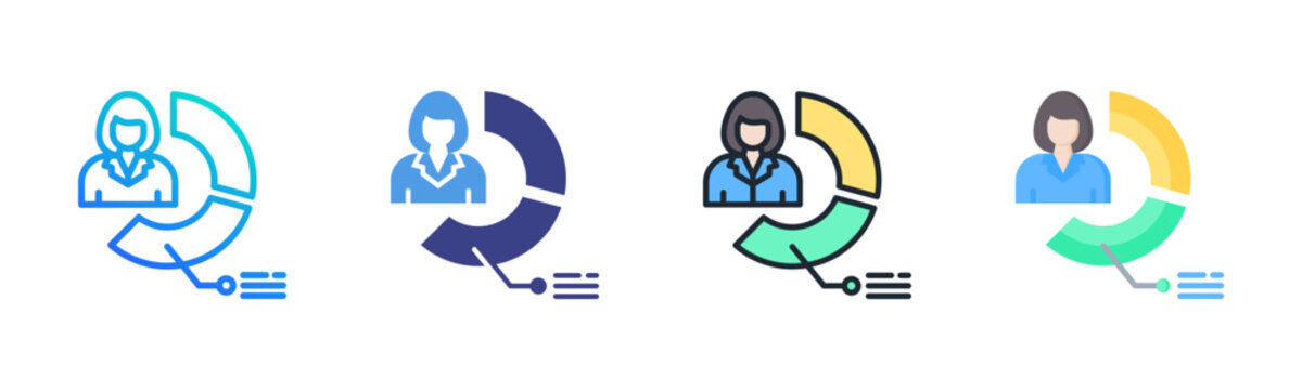 Demographic Icon Set Multiple Style Collection