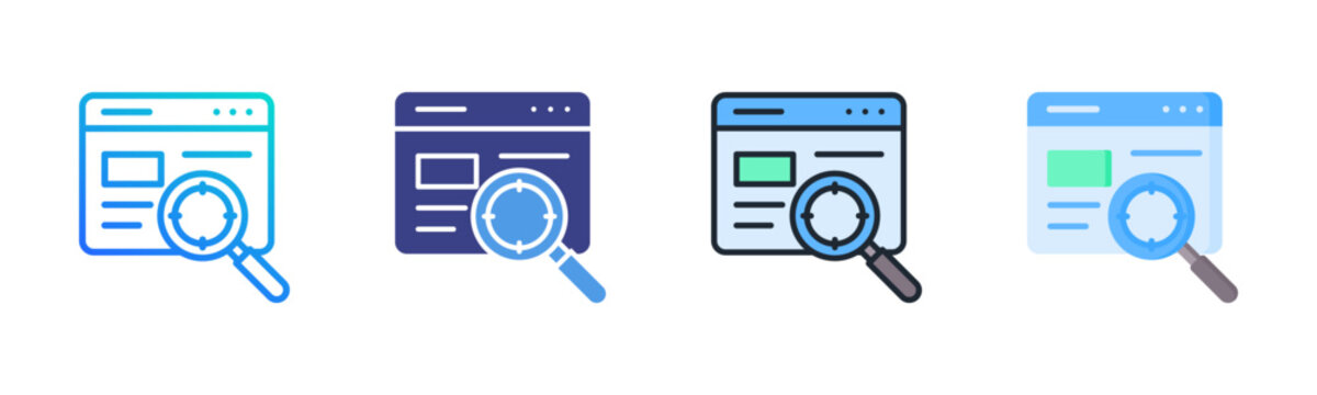 Seo Icon Set Multiple Style Collection