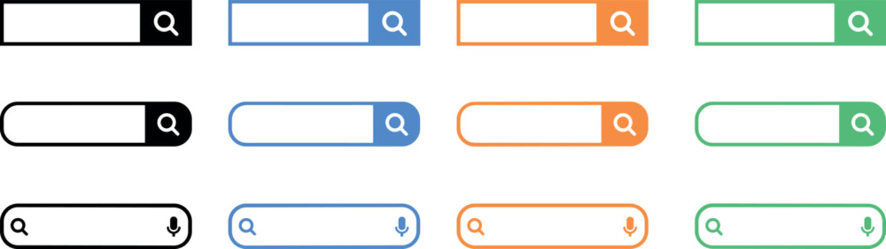 Flat modern ui toggle switches in multiple colors for app design