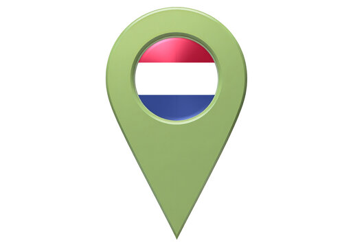 Netherlands location pin with flag icon