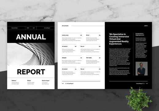 Black And White Annual Report
