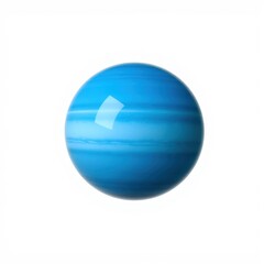 Fototapeta premium Blue sphere depicts planet. Visible light reflection creates bright spot. Smooth texture suggests gaseous composition, celestial body.