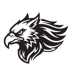 Fototapeta premium Stylized eagle head mascot logo vector design.