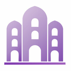 Fototapeta premium Purple Gradient Building Icon