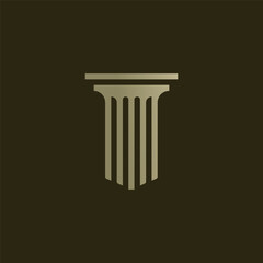 Obraz premium Pillar logo vector design template