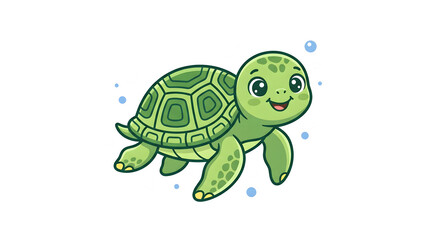 Fototapeta premium Baby Sea Turtle PNG Vector Art