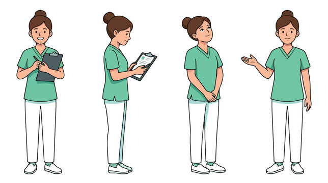 Medical character design sheet