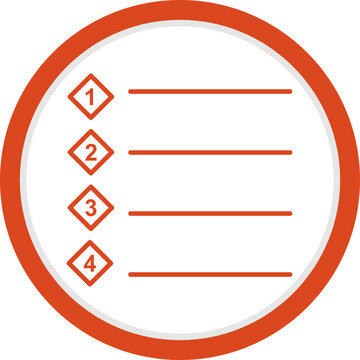 Unique Numbered list Vector Icon