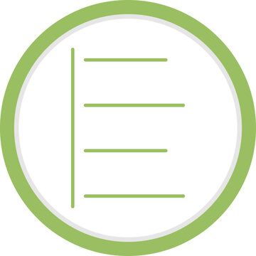 Unique Left Align Vector Icon