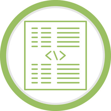 Piece of Code Vector Icon