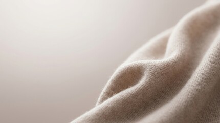 Fototapeta premium Soft Beige Cashmere Fabric Texture with Elegant Folds