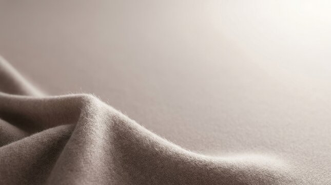 Soft Beige Cashmere Fabric Texture with Elegant Folds
