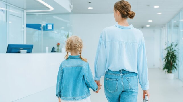 Mother and Daughter Back View