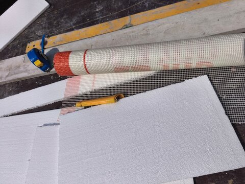 External Wall Insulation Materials and Fiberglass Mesh for EIFS Facade Installation