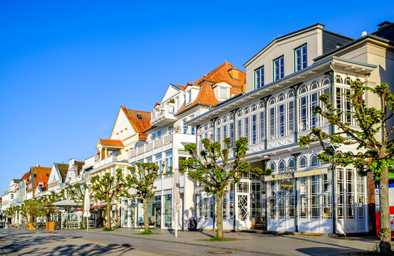 Travem&uuml;nde, Germany - May 7: historic buildings at the old town ov Travem&uuml;nde on May 7, 2025
