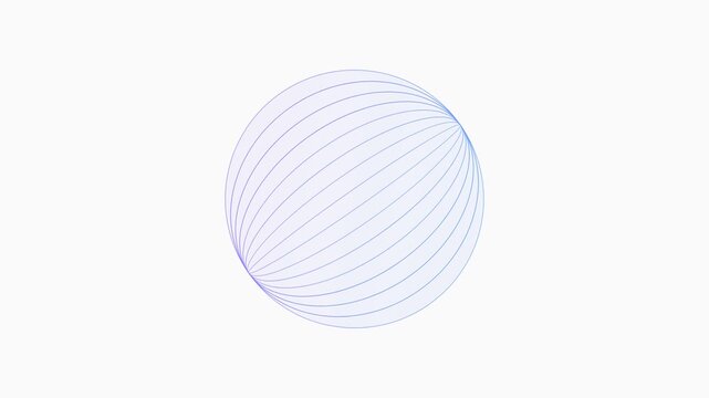 Abstract Wireframe Torus Holographic 3D Spin Shape Animation