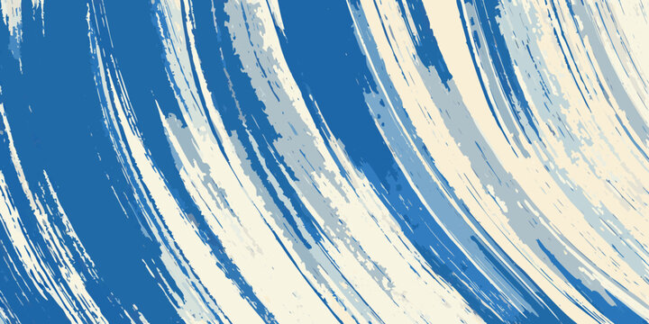 Blue brush strokes pattern with textured layers and diagonal composition