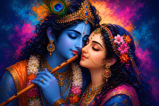 Radha Krishna ai genrated photo 