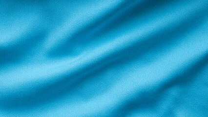 Fototapeta premium Blue sports clothing fabric football shirt jersey texture