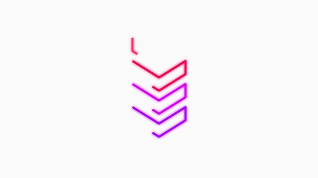 Arrows Neon Trace Directional Pointer UI Progress Animation