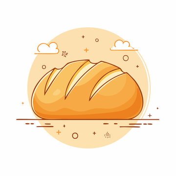 Stylized Loaf of Bread Illustration