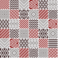 dark tone pixel cross stitch pattern  ,Assets  Embroidery - Detailed Vector Illustration for Textile Print Design , pixel art backgroud bookcase packing  © Chanakan
