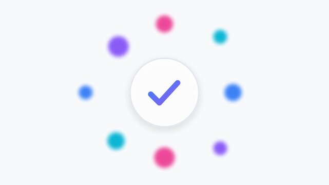 Glassmorphism IOS Success Checkmark Verified UI Progress Animation