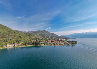 Obraz premium Aerial View of Punta San Vigilio Peninsula on Lake Garda, Italy